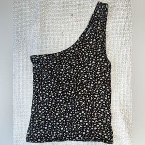 XS American Eagle Floral One-Shoulder Tank Top